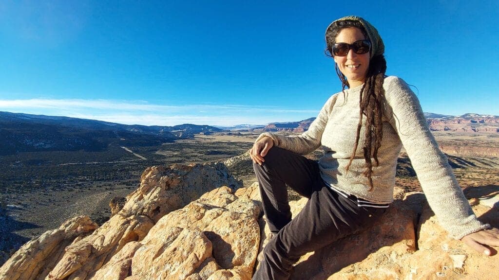 Chloe atop the Cocks Comb