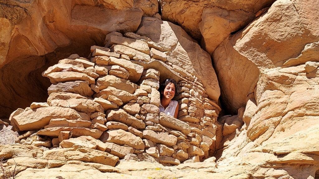 Chloe in cliff dwelling