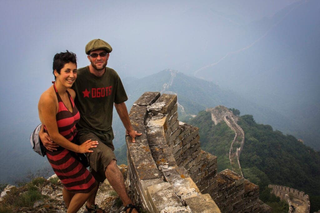 Davd and Chloe at the Great Wall of China